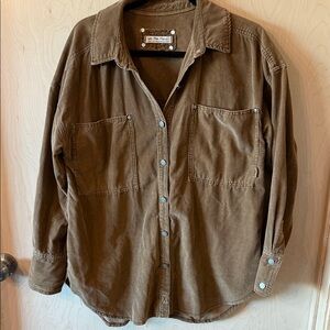 We The Free Tan Corduroy Shirt